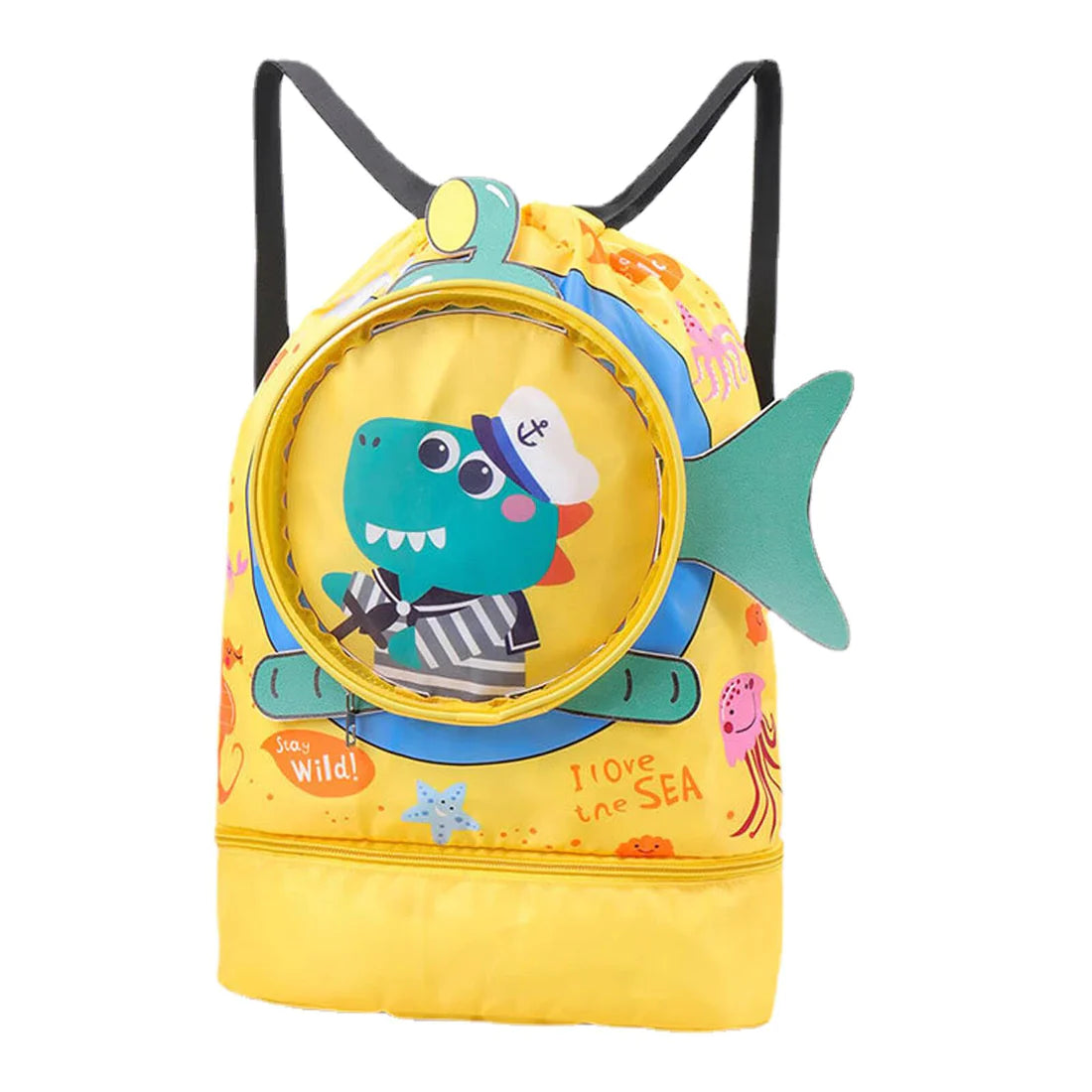 Dino and Unicorn Themed Swimming Backpack - Perfect for The Pool or Beach