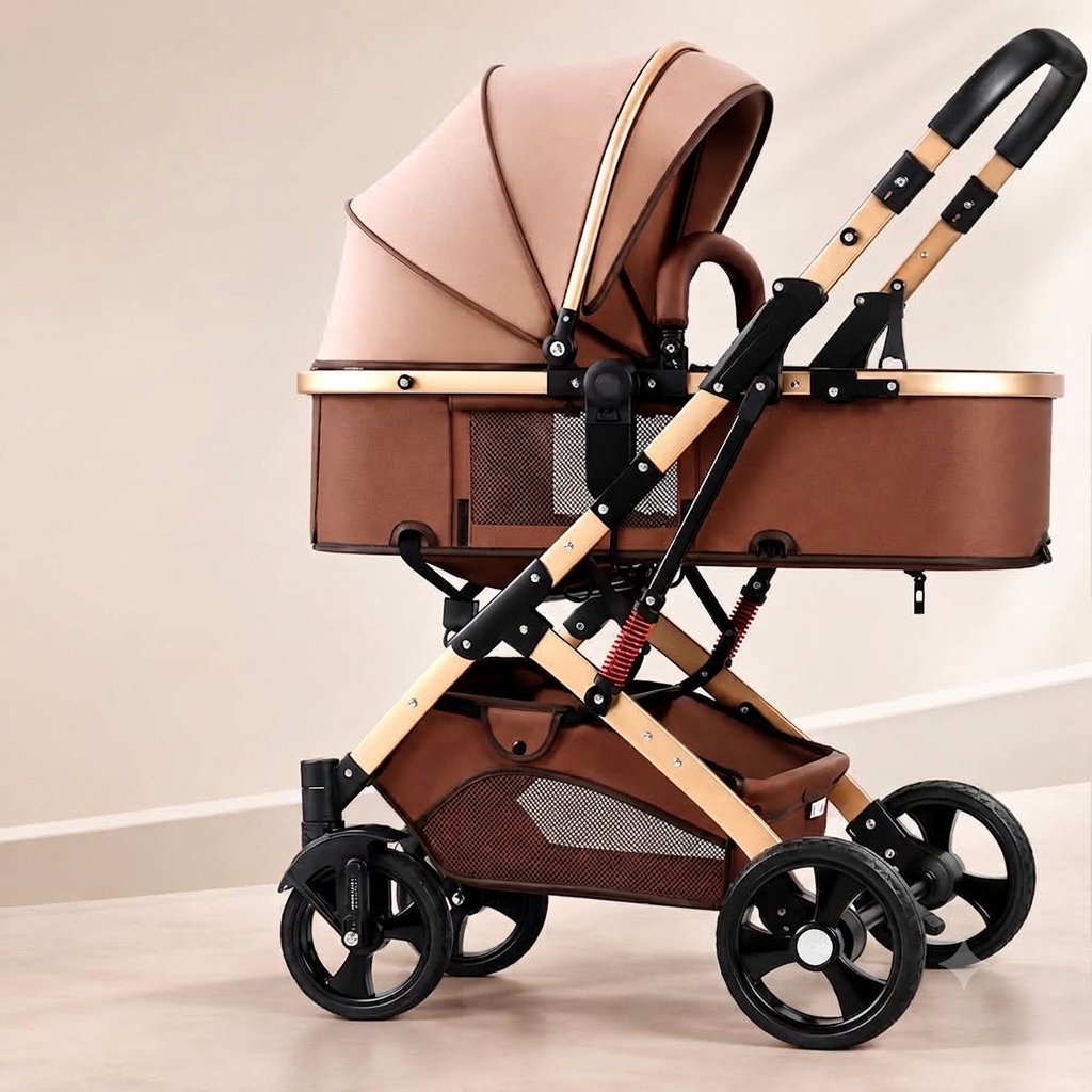 KIDSPARK Éclat | 2 in 1 baby stroller | convertible bassinet | One hand fold | premium shock absorption