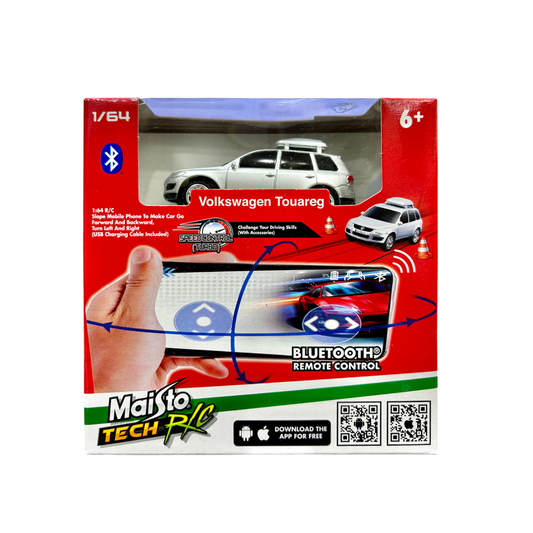Maisto to Tech R/C Volkswagen Touareg Car Bluetooth Remote Control 1/64 scale (Silver)