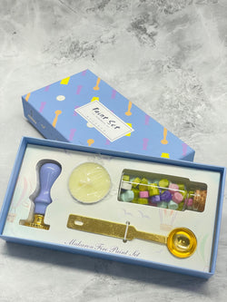Vintage DIY Wax Seal Stamp Kit, 4 pcs, Meet Various Needs Wooden Sealing Stamp (pink) - Kidspark