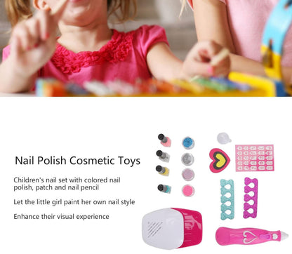 Nail glam Polish Makeup Sets for Kids with Nail Dryer for your Baby Girl 15 pcs set - Kidspark