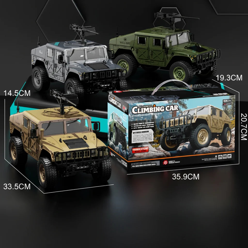 JJRC C8835 1:16 4WD RC Military Jeep with LED Lights
