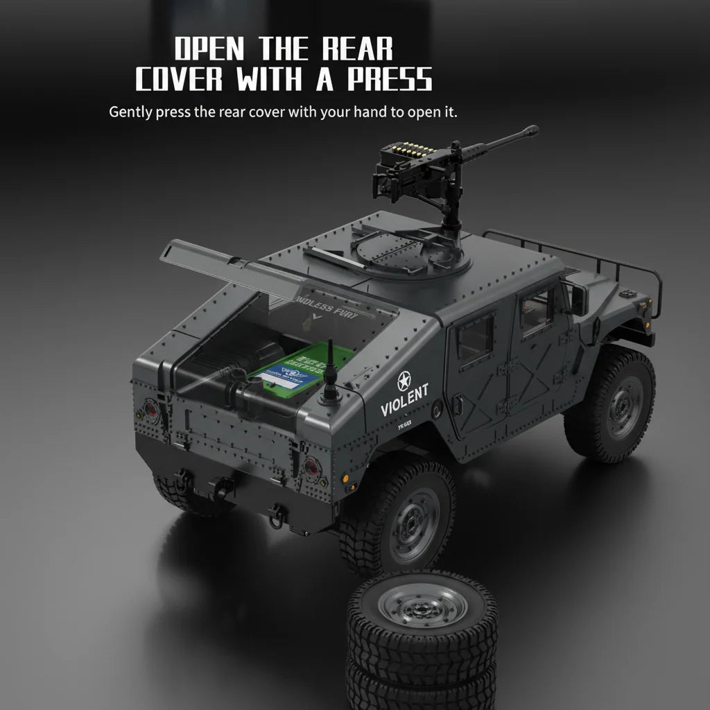 JJRC C8835 1:16 4WD RC Military Jeep with LED Lights