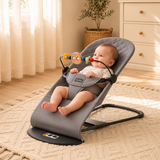 Kidspark Infant Natural Swing Bouncer | Compact | Foldable and Multi Recline Back | Removable Toybar/Fidget Bar | 0-9 months