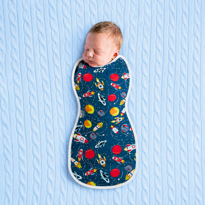 Kidspark Sleepie Pro | space Premium Baby Swaddle Wrap | 1 TOG | Soft Breathable Newborn Sleep Sack | Anti-Startle Sleep Wrap | 0-6 month