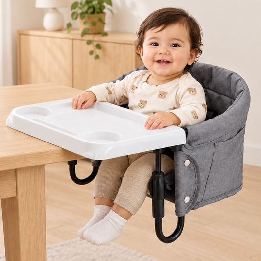Kidspark baby high chair | hook on | portable | storage