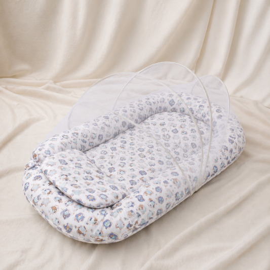 Kidspark neo | baby crib | mosquito net | side pillows