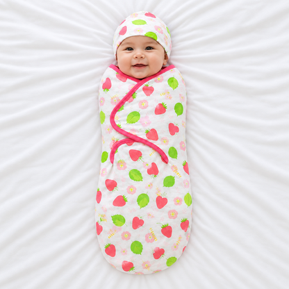 Kidspark new born bloom swaddle and cap set | 0-6 months | 0.5 TOG