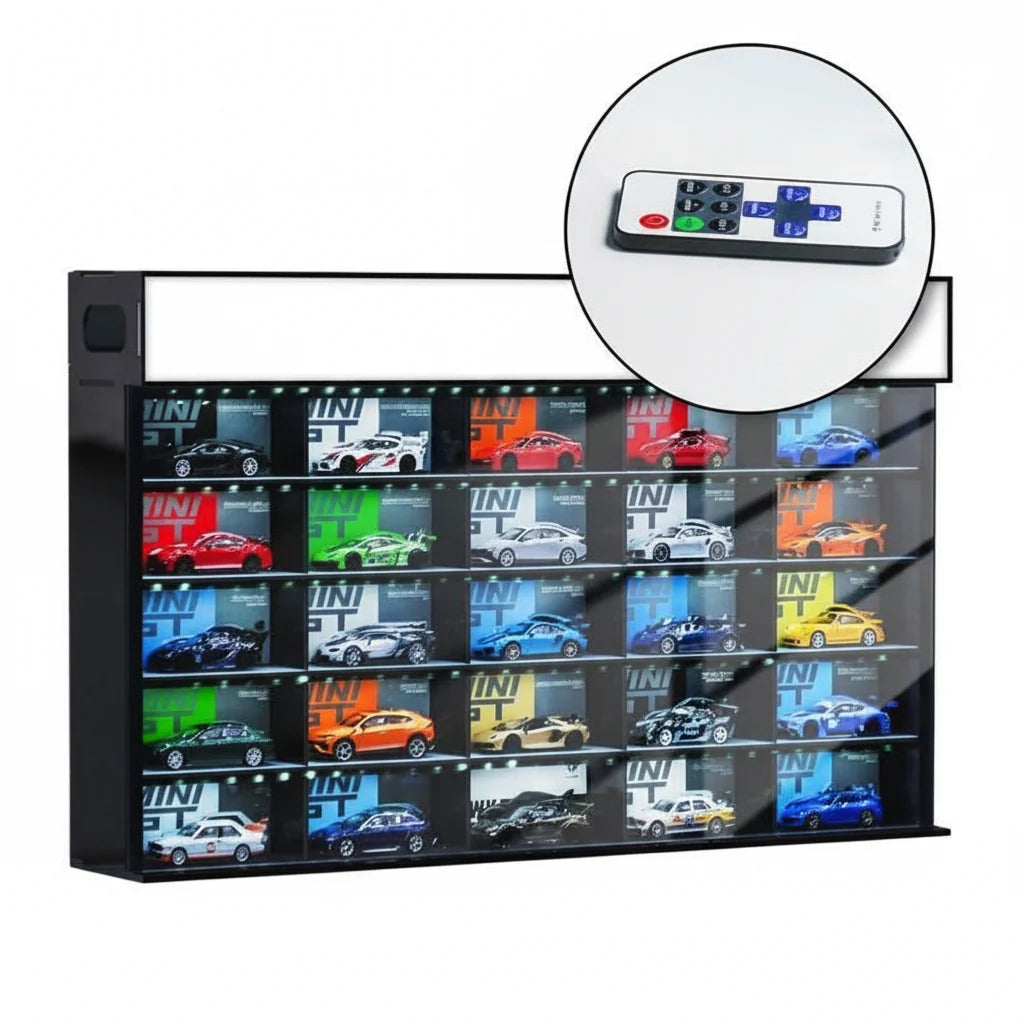 MINI GT LED Display Garage for 1:64 Scale Die-Cast Cars Premium Acrylic Showcase