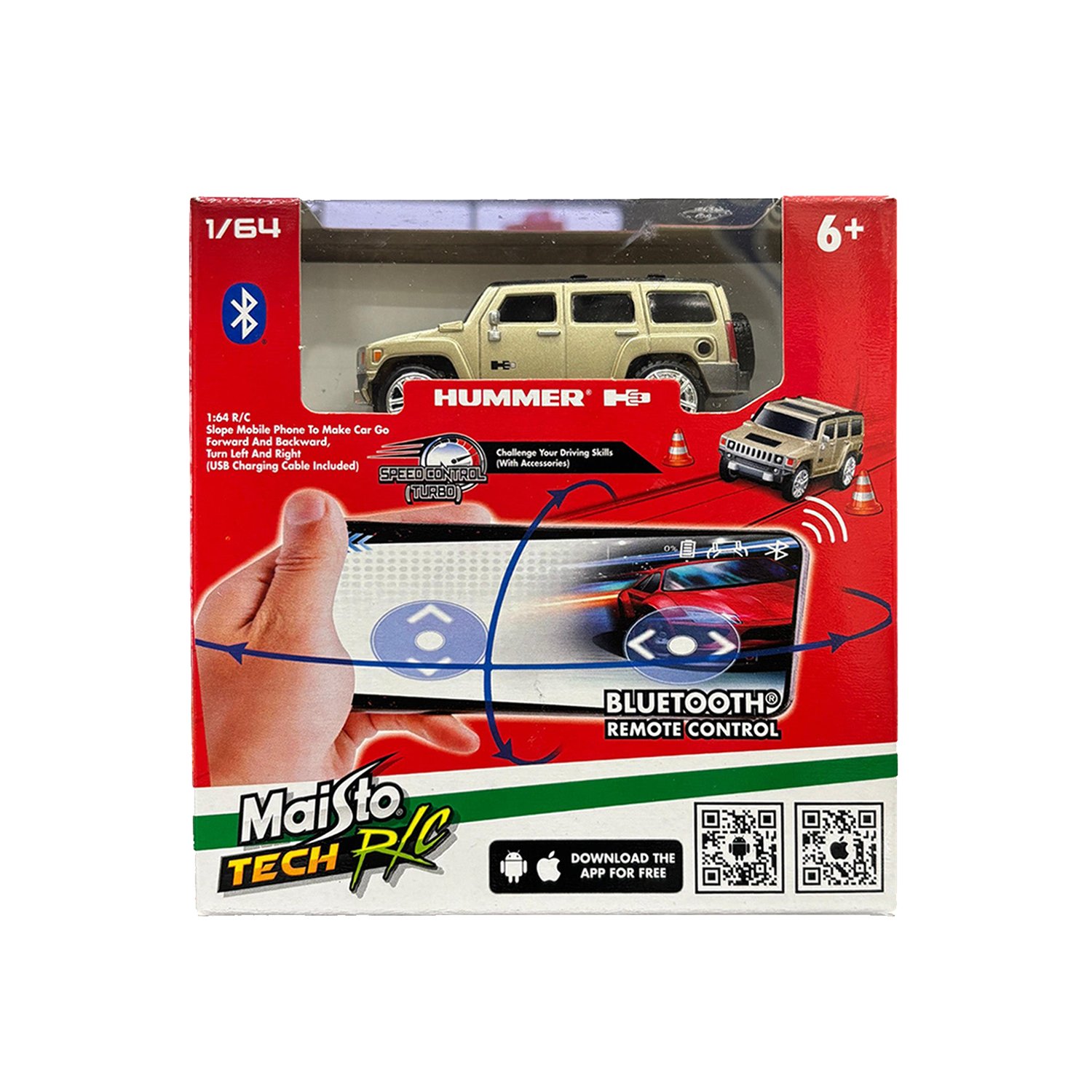 Maisto to Tech R/C Hummer H3 Car Bluetooth Remote Control 1/64 scale ...