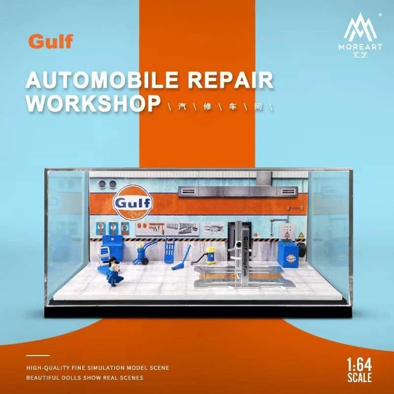 MoreArt MO641056 1:64 Gulf Automobile Repair Workshop diorama