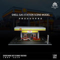 MoreArt MO936209 1:64 Shell Gas Station Scene Diorama with LED Lighting Display Base