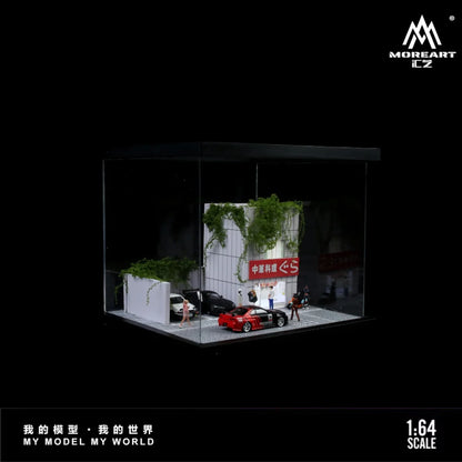 MoreArt MO960202 1:64 Street Scene Diorama with LED Lighting Display Base