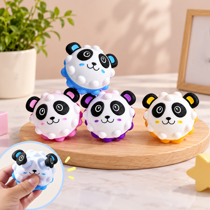 Panda pop eyes + pop it squishy toy