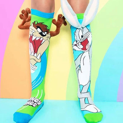 Premium quality 3D bugs and bunny knee high socks