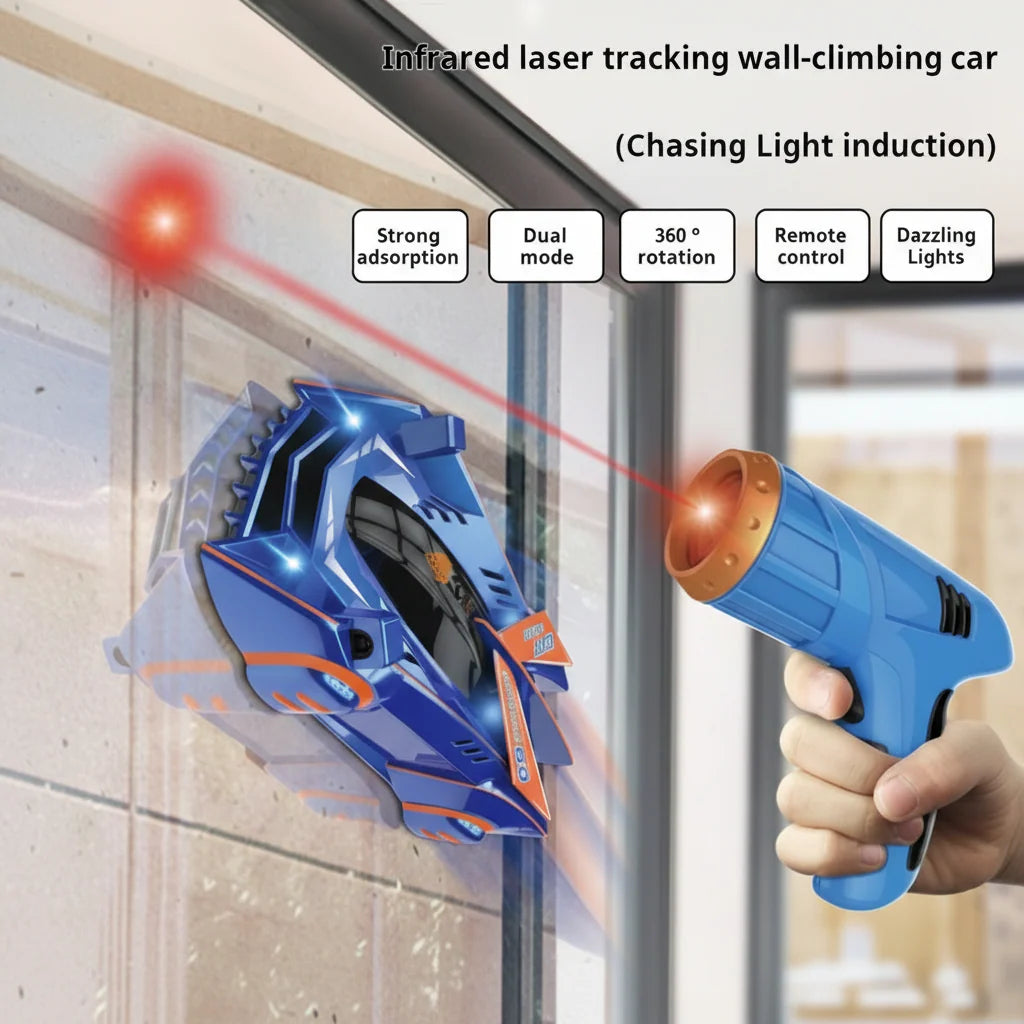 Runion R-701S RC Stunt Infrared Laser Wall Car Ceiling Climb 360° Drift