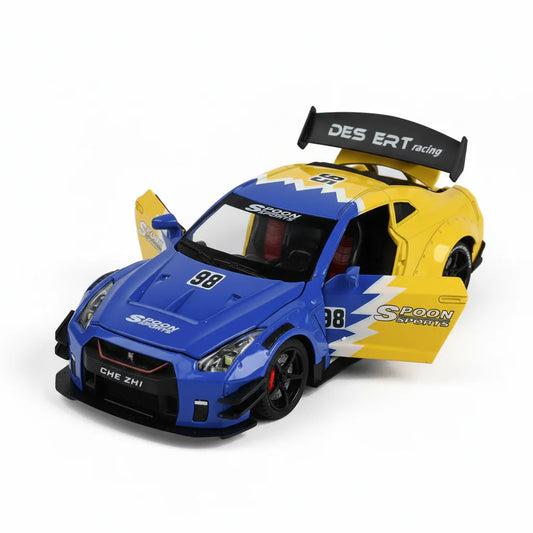 Che Zhi Nissan GTR 1:24 Diecast Light Sound Open Doors
