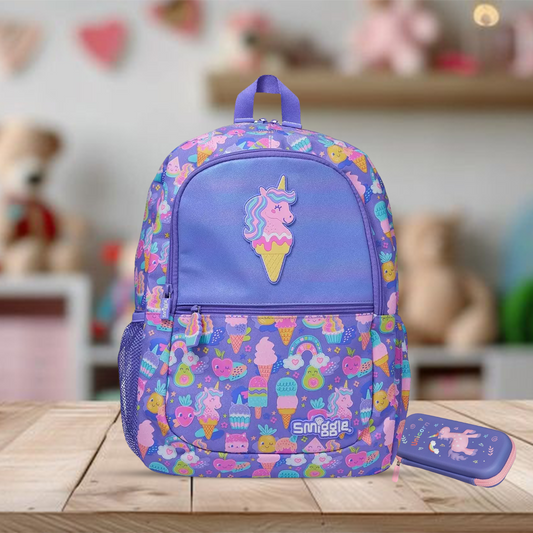 Smiggle - 16 inch Premium Ice Cream unicorn Backpacks