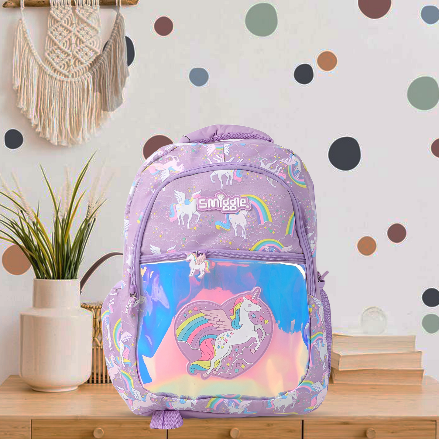 Smiggle - 16 inch Premium Purple unicorn Backpacks