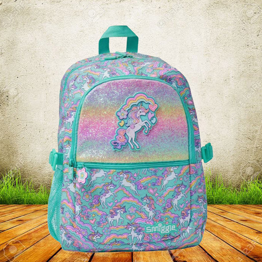 Smiggle - 16 inch Premium Rainbow unicorn Backpacks