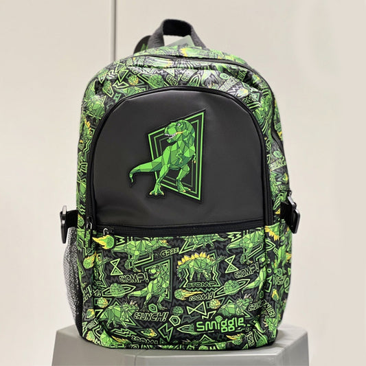 Smiggle - 16 inch Premium green Dino  Backpack