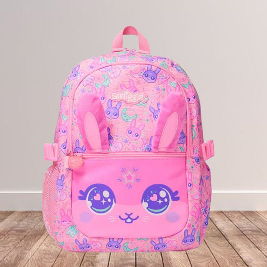 Smiggle - 16 inch Premium pink 3D bunny Backpack