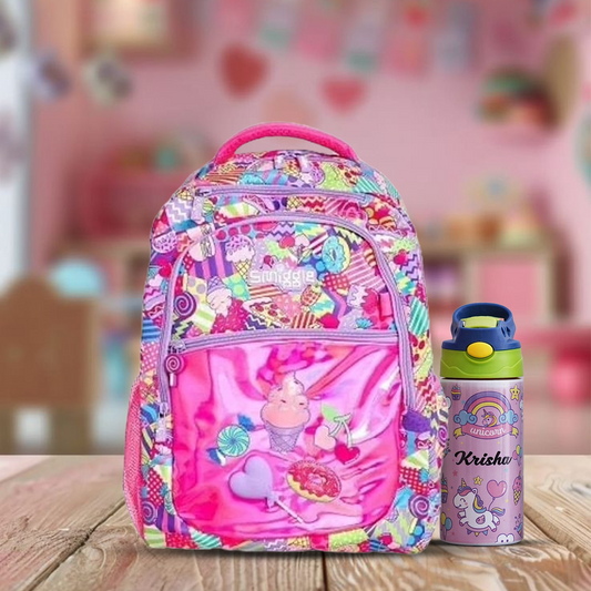 Smiggle - 16 inch Premium pink deserts Backpack