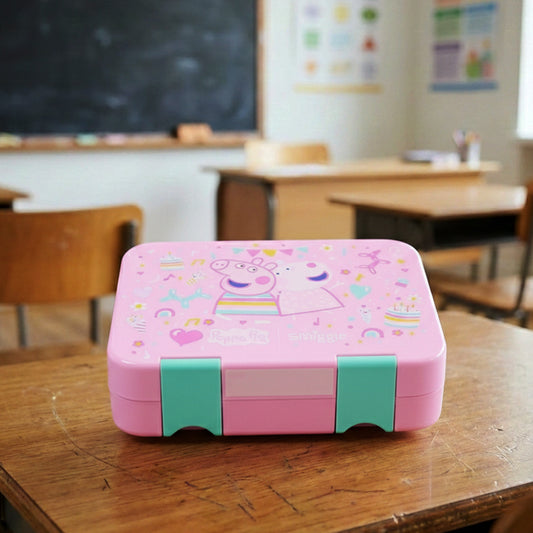 Smiggle Peppa pig Happy Medium Bento 758 ML Lunchbox | Leakproof
