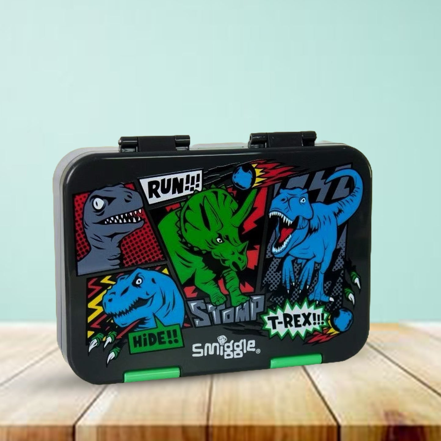 Smiggle T-rex Happy Medium Bento 758 ML Lunchbox | Leakproof