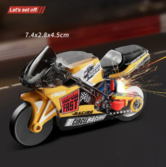 Spark Bike Keychain Friction Powered Fire Ignite Mini Bike