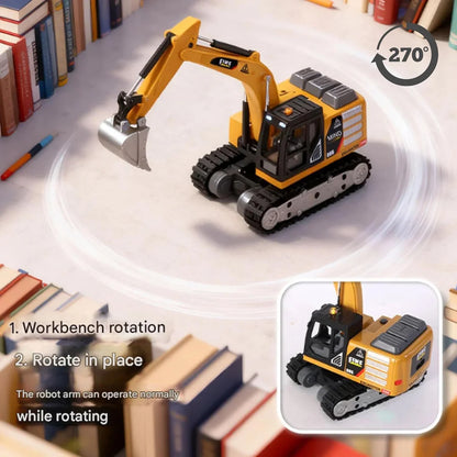 TRASPED 1:64 RC Excavator – App & Remote Control with Lights & Sounds