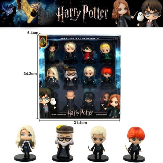 Harry Potter Magic World 12-Piece Mini Figurine Set – Collectible Display Characters