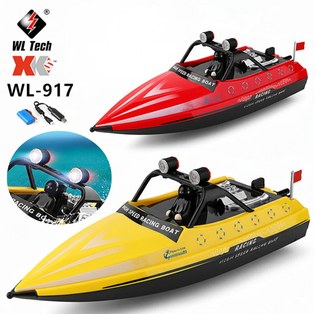 Wltoys WL917 2.4G RC Jet Boat 16km/h Waterproof Racing Red/Yellow