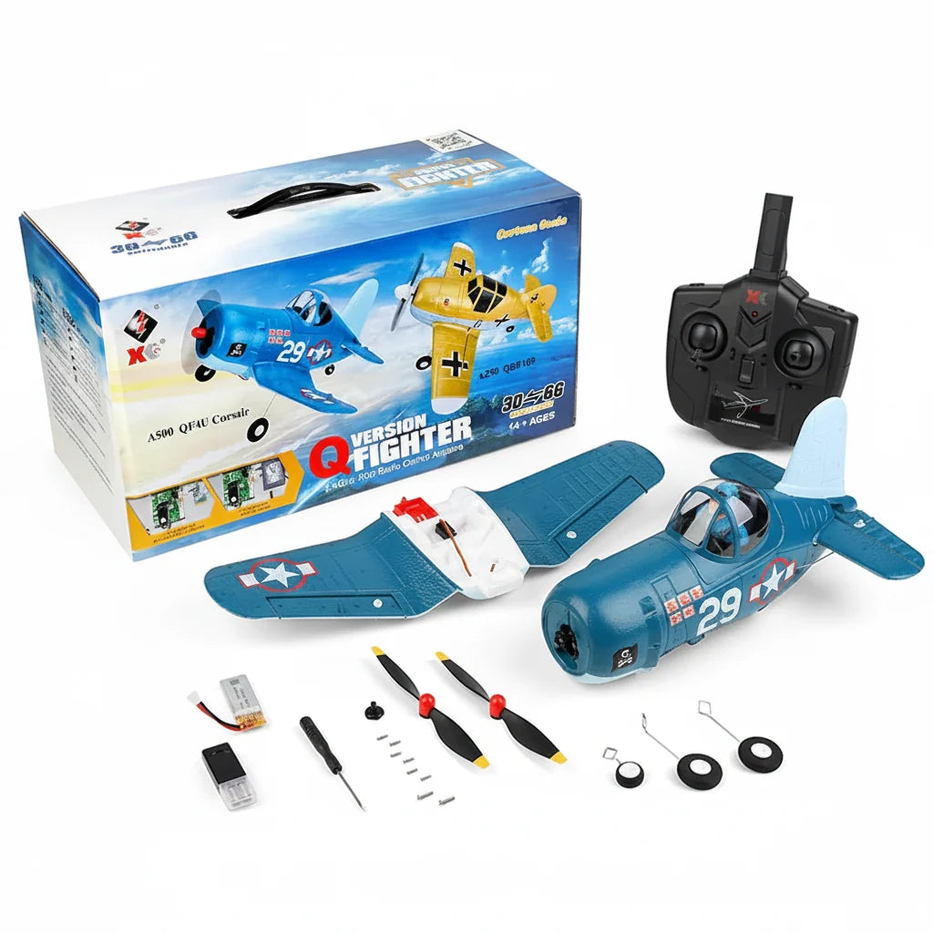 WLtoys XK A500 F4U Corsair 2.4GHz 6CH RC Airplane with 3D/6G Flight Mode & Gyroscope – 1 Battery