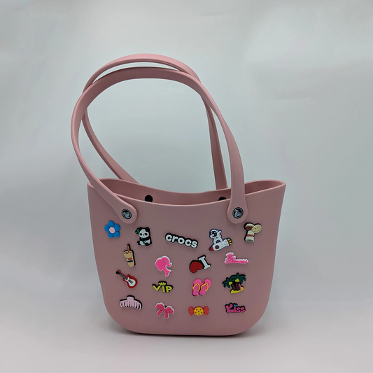 Crocs - big beach bag with jibbitz Baby pink