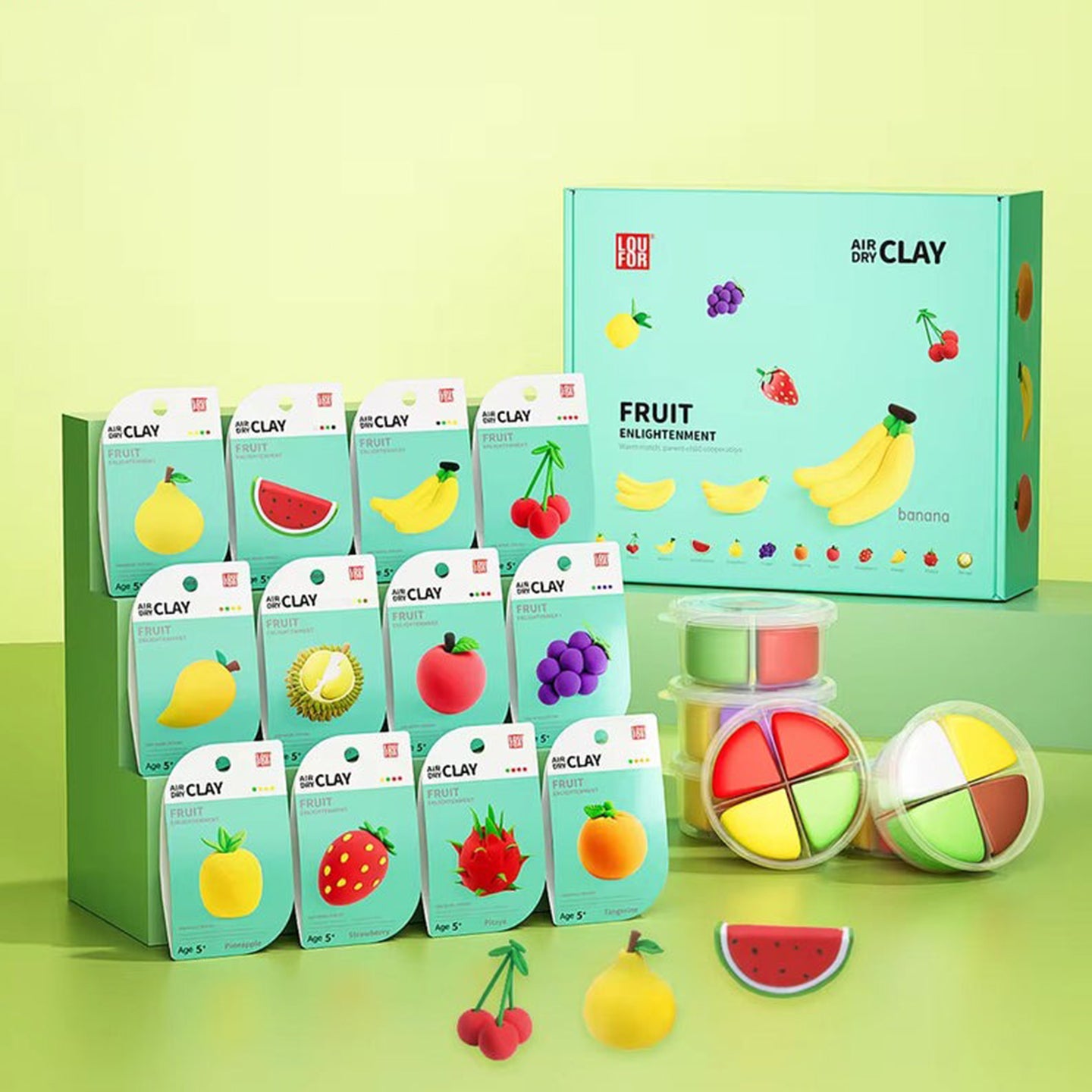 Fruit DIY adventure Air Dry Clay 1 pcs - Kidspark