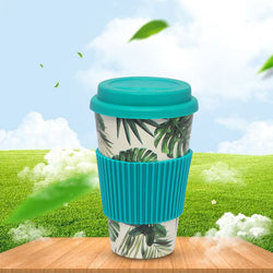 Eco-friendly Bamboo fiber Travel Coffee Mug (turquoise) - Kidspark