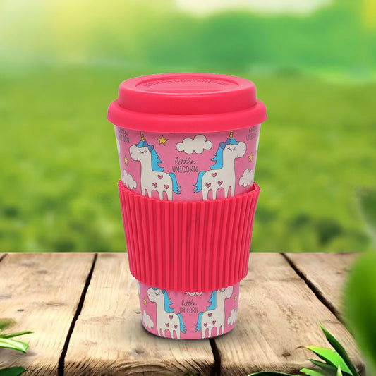 Eco-friendly Bamboo fiber Travel Coffee Mug (unicorn) - Kidspark