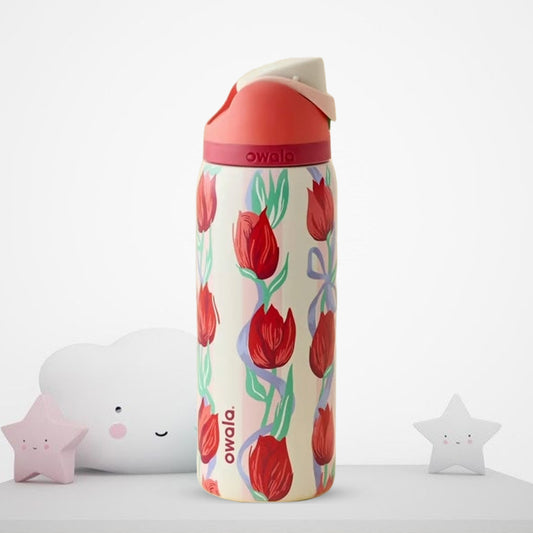 Owala | red tulips | FreeSip - 710ml | 24 oz