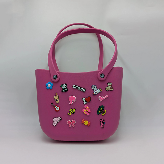 Crocs - big beach bag with jibbitz Passion pink