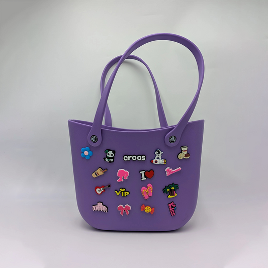 Crocs - big beach bag with jibbitz Purple