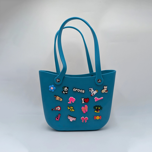 Crocs - big beach bag with jibbitz Sea Green