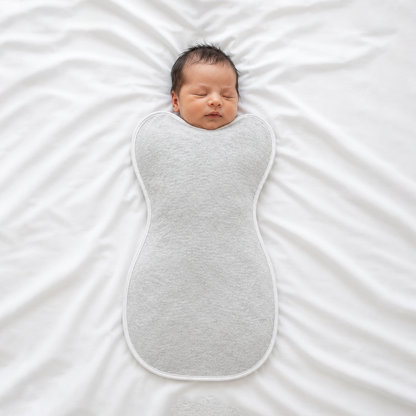 Kidspark Sleepie Pro | grey? Premium Baby Swaddle Wrap | 1 TOG | Soft Breathable Newborn Sleep Sack | Anti-Startle Sleep Wrap | 0-6 month